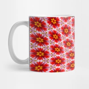 Red Floral Pattern Mug